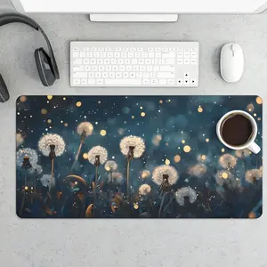 Large Non Slip Mouse Pad & Desk Ergonomic Wrist Support with Dandelion Design for Comfortable Gaming and Work Ideal for Gamers and Office Use