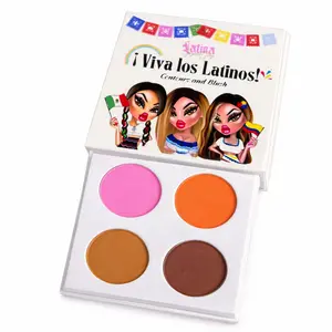 Latina Cosmetics Mini Palette Rubor & Contorno ¡Viva los Latinos! - Compact Makeup for All Skin Types, Easy Blend, Travel-Friendly