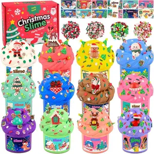 12 Pack Christmas Slime Set Stocking Stuffers, Butter Slime Kit Party Favors for Teen Girls Boys for Kids, Xmas Toys Kit Classroom Rewards, Kids,Birthday Goodie Bag Fillers Advent Calendar 2025