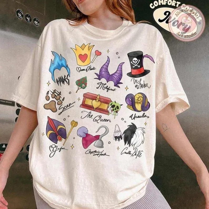 Vintage Villains signatures shirt, Halloween WDW T-shirt, It's Good to be Bad Villains shirt