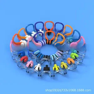 Cross-border preferred swimming nose clip multi-color style silicone clip swimming auxiliary equipment opp bag directly from the manufacturer
