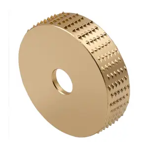 Round Wood Angle Grinding Wheel Sanding Carving Rotary Tool Abrasive Disc 75mm Grinder Rasp Tungsten Carbide Coating(Glod 22mm)