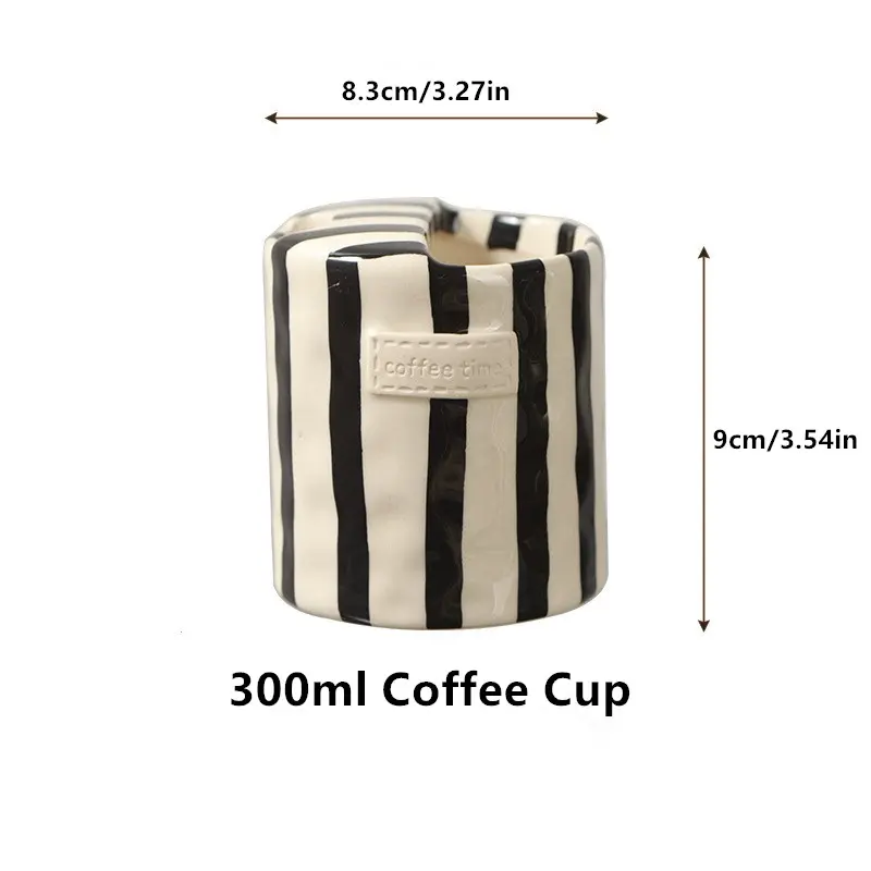 Black Striped Cup
