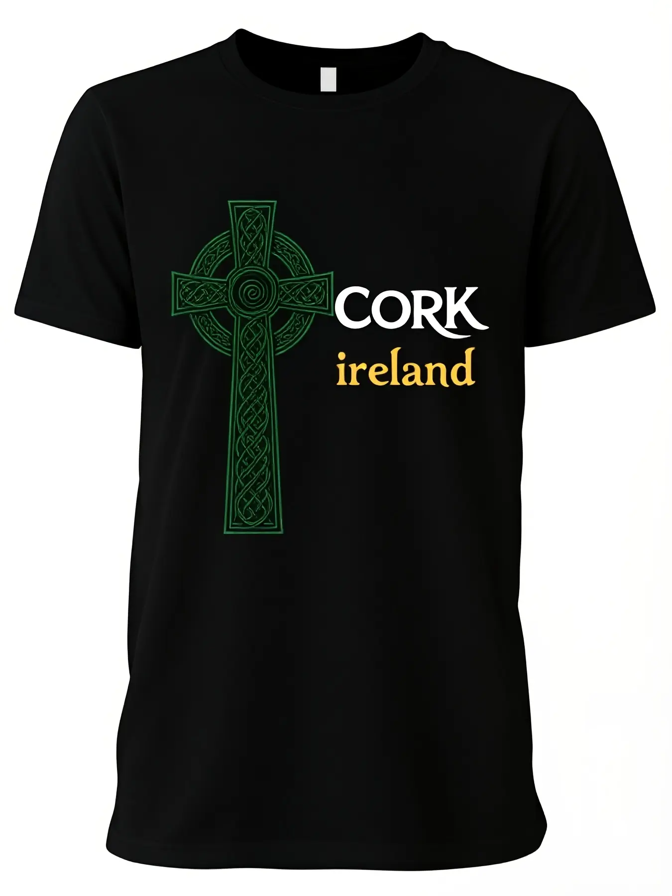 Irish Celtic Cork Ireland Plus Size T Shirt Celtic unisex soft cotton short sleeve t shirt, vintage graphic casual tee for men women teens, perfect birthday holiday gift for camping travel gym daily street  wear