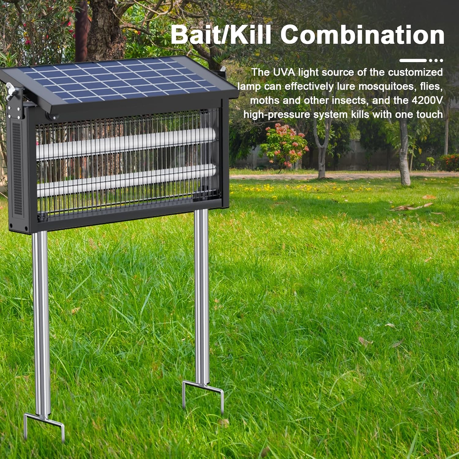 TikTok school season The new solar outdoor mosquito-killing lamp saves electricity and worry-free. It can be protected at any time in the countryside, courtyards, camping, fishing, and picnics. The most romantic gift to protect your family