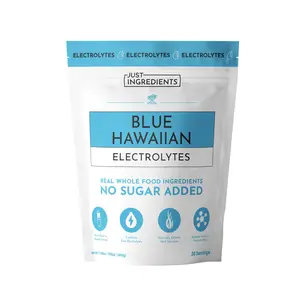 Just Ingredients Blue Hawaiian Electrolytes Drink Mix | 30 Servings | Organic Coconut Water, Blue Spirulina & 5 Key Electrolytes | Supports Hydration, Electrolyte Balance & Muscle Recovery* | No Sugar Added