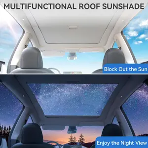 YITAMOTOR Sunshade Roof Compatible with 2020-2024 Tesla Model Y Retractable 3.0 Full Coverage Windshield Glass, UV Protection & Heat Resistance