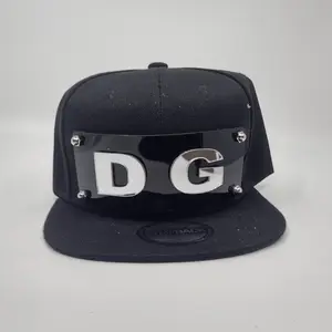 Black Custom Snapback Hat – Personalized Flat Bill Cap with Laser Cut Letters, Adjustable Size, Made to Order Gift for Men, Women, Teens