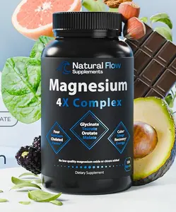 200mg Elemental Magnesium Glycinate Complex with 4 Chelated Forms Glycinate Taurate Malate and Orotate No Oxide No Citrate Premium Absorption Formula for Calm Mind Restful Sleep and Muscle Relaxation Support Non GMO Vegan 120 Veg Capsules 60 Day Supply