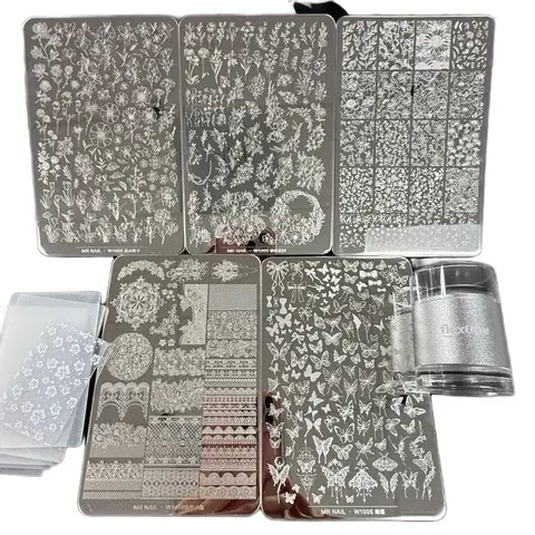 Mr Nail Stamping Plates - Bộ khuôn in Nail cao cấp - Silicon - Stamper Gel