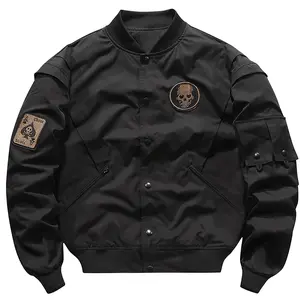 Men's Baseball Collar Lightweight Bomber Embroidery Varsity Jacket - For Men - Suitable for Casual Wear, Outdoor Activities - Perfect Gift for Sports Fans & Fashion Enthusiasts