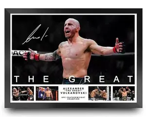 UFC ALEXANDER VOLKANOVSKI SIGNED POSTER LIMITED EDITION No No Framed MEMORABILIA