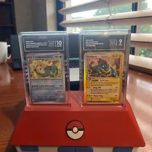 Pokemon Center Card Holder - Dual Slot Design for Collectors TAG/PSA