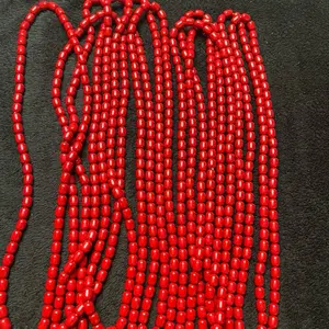 Newari Bhimpu Mala Traditional Ethnic Jewelry Red Beaded Necklace for Cultural Wear