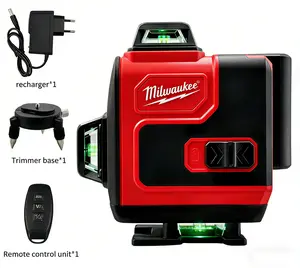 Milwaukee 3x360° Green Laser Level Kit - Pro Precision with Remote Control!