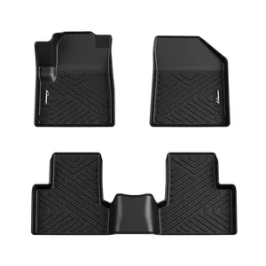GARVEE All-Weather Black TPE Floor Mats for 2015-2023 Jeep Cherokee, Anti-Skid Design, Custom Fit, Durable and Easy to Clean, Excludes Grand Cherokee Models