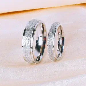 2 Pairs Minimalist Fashion Rings, Trendy Engagement/Wedding Rings, Meaningful Valentine's Day Gifts for Lovers