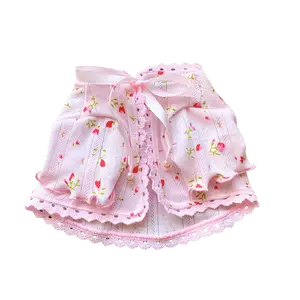 Pink Combed Cotton Cardigan