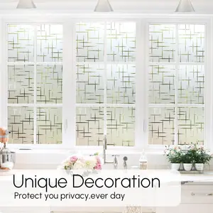 Privacy Window Film, Non-Stick Frosted Glass Film, Self-Adhesive Decorative Window Sticker, UV Protection, Home Office Use, 45cm X 300cm