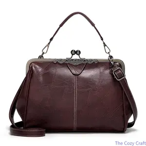 Women's Clip Satchel Bag British Vintage Large Capacity Handbag PU Leather Top Handle Shoulder Crossbody Bag Casual Elegant Design Spacious Storage Daily Outing Commute Shopping Fashion Versatile Tote Purse For Ladies