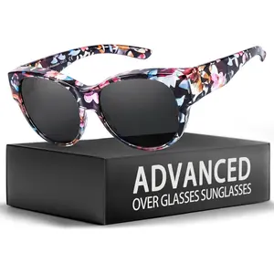 Polarized Fit Over Glasses Sunglasses for Women, Trendy Wear Over Glasses UV400 Protection for Driving Outdoor