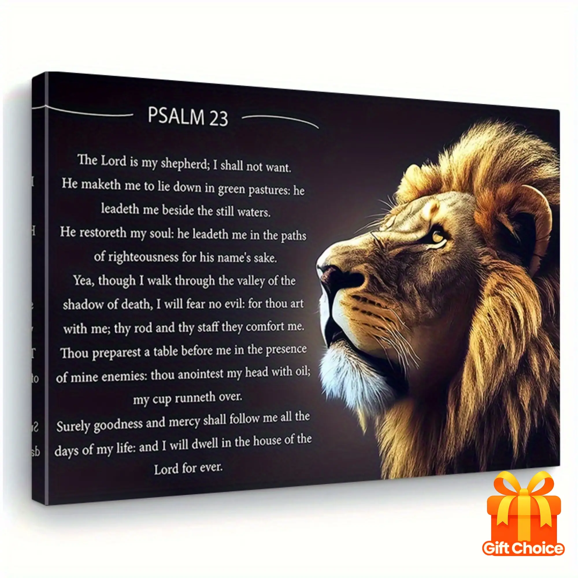 A framed canvas painting of a lion in abstract Christian art style, suitable for living room, bedroom, and kitchen wall art prints, home and office decorations, and as a holiday gift for her/him. Art Illustrations Artistic