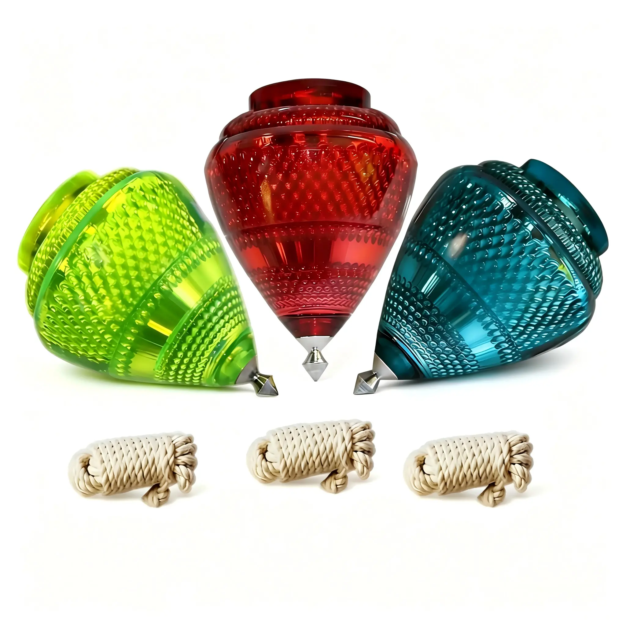 3 Pack Jumbo Durable Plastic Spin Tops for Kids with Metal Tip, Assorted Colors, Classic Novelty Boy Kid Toys, Birthday Gifts for Ages 4-8+