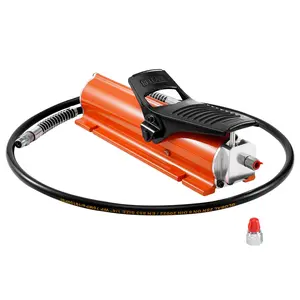 【fathersdaygift】10,000PSI Air Hydraulic Pump0.18 Gal ReservoirNPT 3/8 In Oil OutletNPT 1/4 In InletMetal Shell Air Actuated Treadle Foot Pumpfor Precision Industrial Machinery & Aerospace Equipment