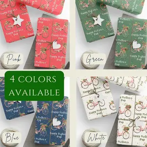 Custom Mother's Day Wrapping Paper - Premium Durable Gift Paper with Unique Patterns for Birthdays, Anniversaries, and Special Occasions