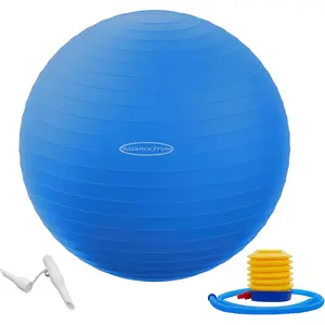 Anti-Burst and Slip Resistant Exercise Ball Yoga Ball Fitness Ball Birthing Ball with Quick Pump, 2,000-Pound Capacity, Multiple Colors and Sizes No Brand