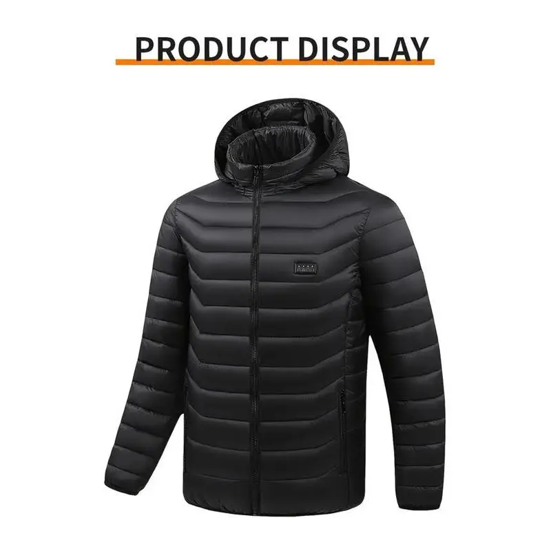 Men's Smart Heated Electric Jacket, 24-Zone Full-Body Heating, Windproof Winter Coat with Controllable Heated Areas, Hooded Motorcycle Riding Jacket, Warmth (Battery Not Included) Men's Smart Heated Electric Jacket, 24-Zone Full-Body Heating, Windproof Winter Coat with Controllable Heated Areas, Hooded Motorcycle Riding Jacket, Warmth (Battery Not Included)