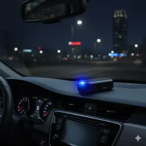 Super Bright Solar Powered LED Strobe Light for Cars: Wireless Anti-Theft Warning Alarm, Motion Sensor Vehicle Security Flashing Light, High Luminosity Parking Safety Decorative Lamp.