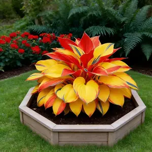 800 Hosta seeds – an easy-to-care-for, shade-tolerant perennial garden plant with beautiful foliage, suitable for outdoor landscaping, patios, and terraces.