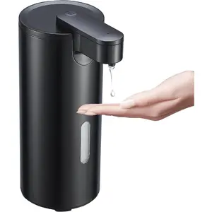 Automatic Soap Dispenser, Automatic Liquid Soap Dispenser Touchless, 12oz/340ml, 3-Level Adjustable,  Operated, Water-Resistant for Bathroom, Kitchen, and School, Clog-Free, Black