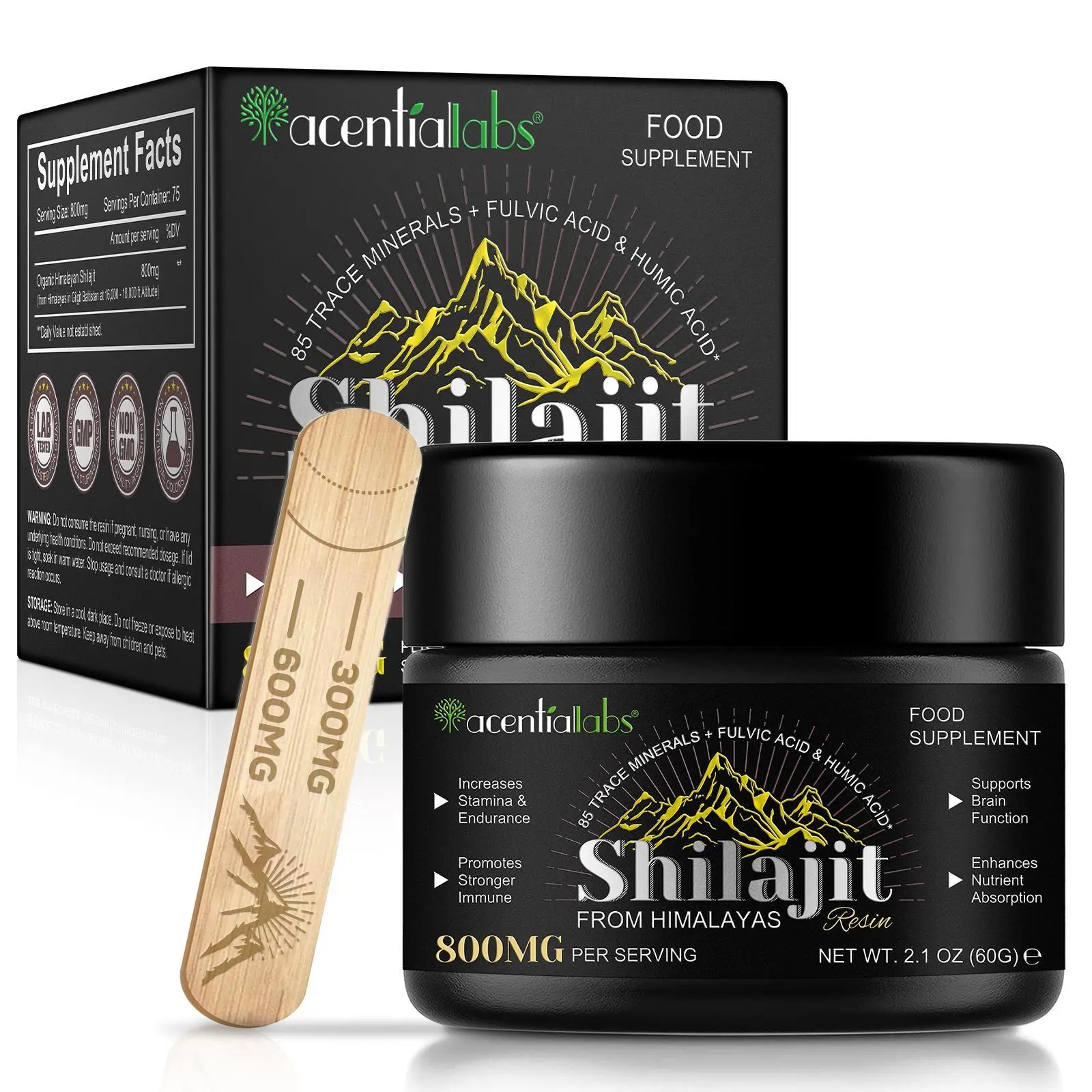 Shilajit Pure Himalayan Resin, 1 Piece Natural Balance Hormone Supplement, Nutrient Rich Complex Body Care Resin Balm for Women & Men, Skin Care Product for Daily Use