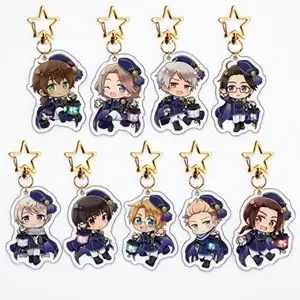 Hetalia Acrylic Keychain, Cute Chibi Axis Powers Figures Keyring Perfect Birthday Gift for Otaku & Anime Lovers