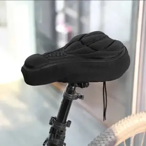 1 PC 3D Thickened Padded Bike Saddle Cover, Soft Breathable Comfortable Sponge Foam Cushion, Anti-slip Universal Bicycle Seat Mat for MTB Road BMX Cycling
