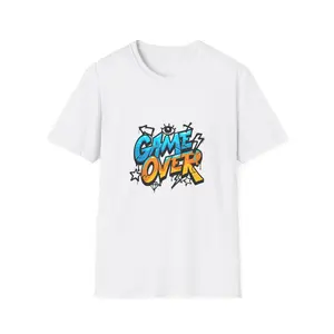 Game Over Retro Comic Style T-Shirt | Gaming Graphic Tee Casual Classic