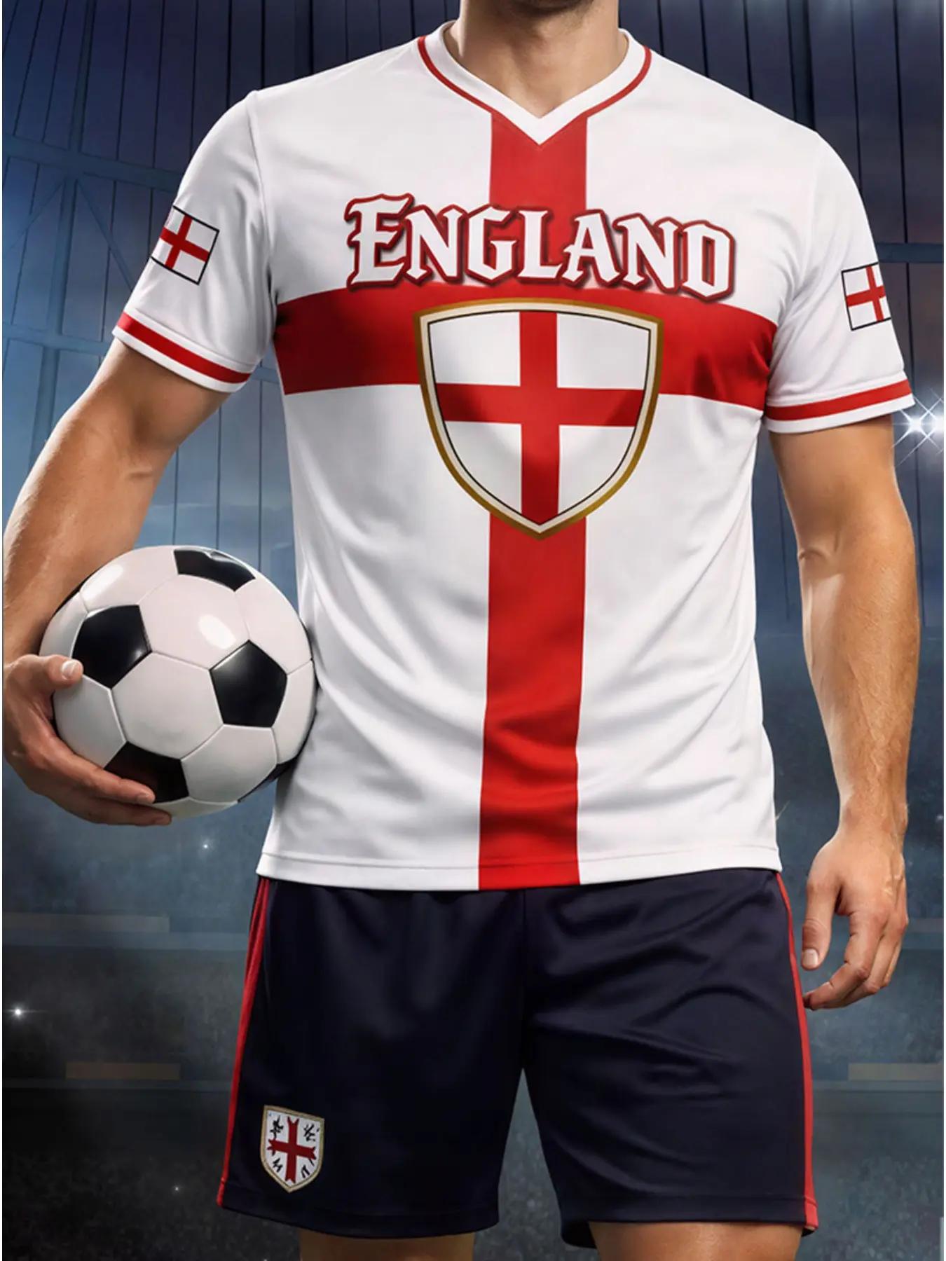 England national team vintage football uniforms, men's and youth football training wear, team football outfits, Soccer Jerseys Set, for sports and leisure, essential for football fans and enthusiasts