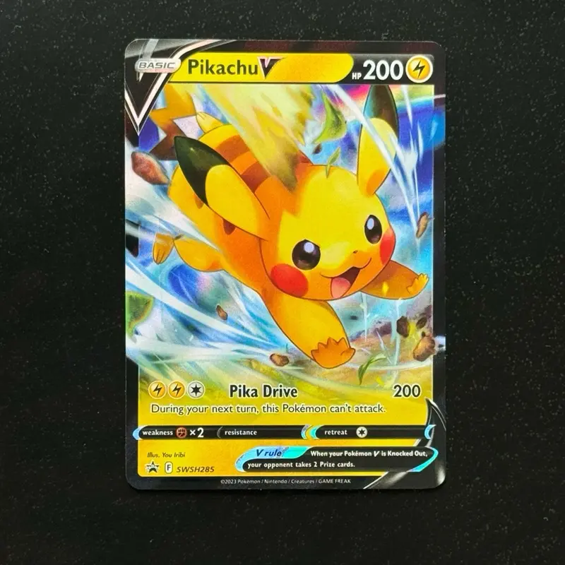 Pokmon - Pikachu V SWSH285 Sword & Shield Promo Cards Holo 200 HP Robust Card for Collectors and Competitive Players - TikTok Shop Pokmon - Pikachu V SWSH285 Sword & Shield Promo Cards Holo 200 HP Robust Card for Collectors and Competitive Players - TikTok Shop