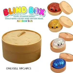 Mystery Squishy Dumpling Blind Box Soft TPRStressRelief Fidget Toy, Random Slow RisingGlitter Bun, SurpriseUnboxing Gift for Kids &Adults
