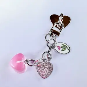 Mini Heart E-reader Charm - Clip-On Dangling Accessory Chain for Kindle, Tablet, Planner