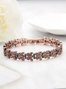 Women's Elegant Butterfly Design Magnetic Charm Bracelet, Exquisite Trendy Hollow Out Design Bracelet, Fashionable Jewelry for Women As Gift, Copper Bracelet