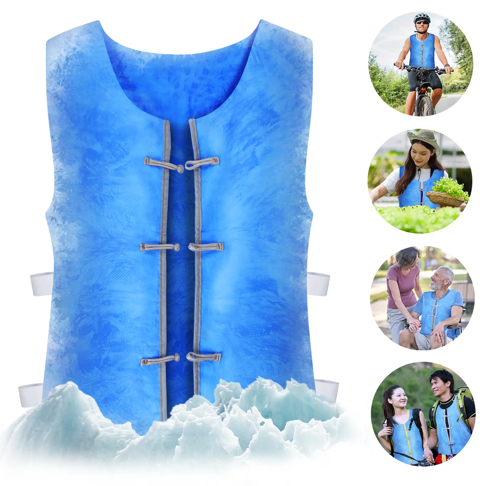 Evaporative Cooling Vest Body Cool PVA Water Active Ice Cold Vest for Men Women,Classic & Reversible Design| Heatstroke Prevention| Long-Lasting Coolness| Eco-Friendly| No Electricity Needed| Perfect for Summer Work & Activities