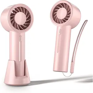 Mini Portable Fan, 3 Speed Handheld Fan with Desktop Base, Rechargeable   Lightweight & Small , Personal Cooling Fan Summer  for Travel Makeup Outdoor Concerts,