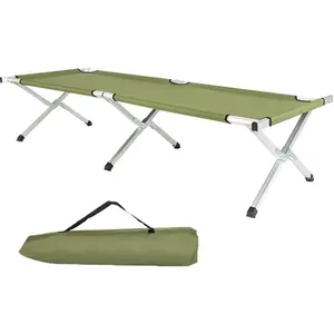 Outdoor Camping Cot, Folding Lightweight Bed Portable Camping Cot with Carry Bag for Adults Hiking Hunting Traveling