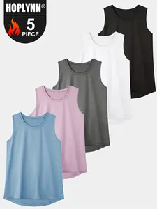 HOPLYNN 5 Pack  Tank Tops   workout clothes  Women Sleeveless Athletic Yoga gym fits Tank Tops Quick Dry Sports Shirts  gym outfits