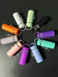Mini Water Bottle Bag Charm Pendants for  Hydro Flask Cup – Pastel Keychain Lip Balm Holder, Cute Bag Decoration & Bag Chain Charms for Backpack Purse, Ideal for Everyday & On-the-Go Use