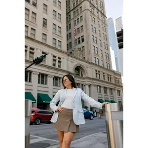 The "Blue Crush" Oversized Women's Blazer Suit Jacket