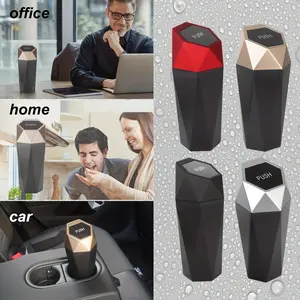Reject the clutter in the car! Diamond edged design for car trash bin, small and beautiful car storage savior, mini portable, compatible with cup holders/doors, driving without shaking